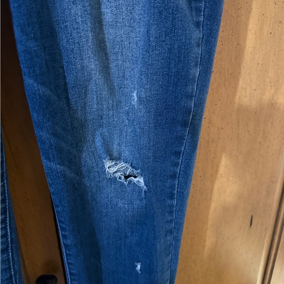 Democracy Dark Blue Distressed Ankle Jeans - Picture 3 of 7